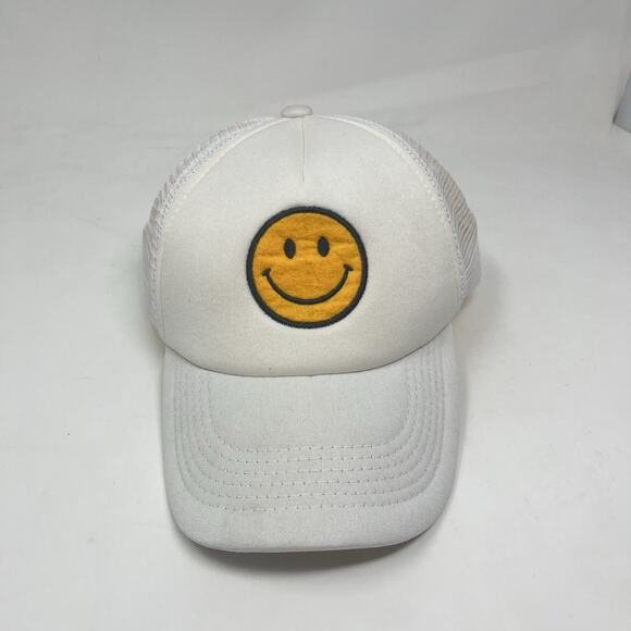 Custom Smiley Face Trucker Cap Fashion Outdoor Adjustable Casual Hat Adjustable - Picture 3 of 7